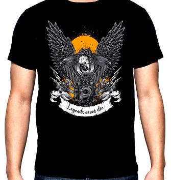 Eagle, legends never die, men's  t-shirt, 100% cotton, S to 5XL